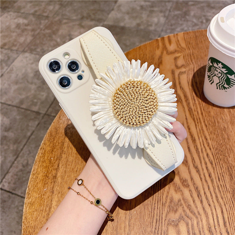 Caso de teléfono de la muñeca de girasol al por mayor TPU